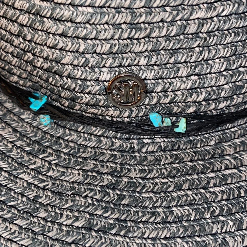Steve Madden 100% Paper Yarn Women’s Large Brim Adjustable Floppy Hat Size OS